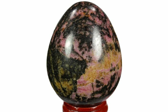 Polished Rhodonite Egg - Madagascar #117374